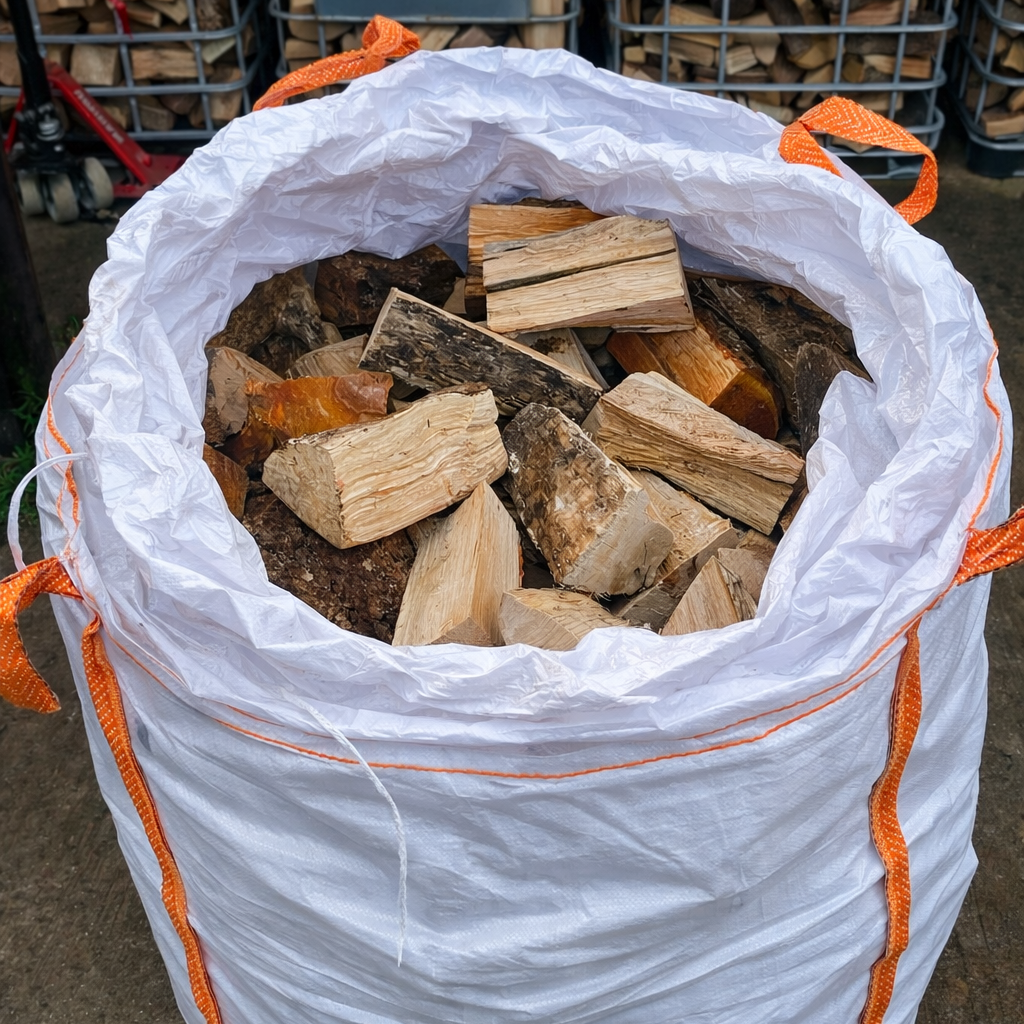 0.85m³ Bulk Bag Kiln Dried Mixed Hardwood Logs (10")
