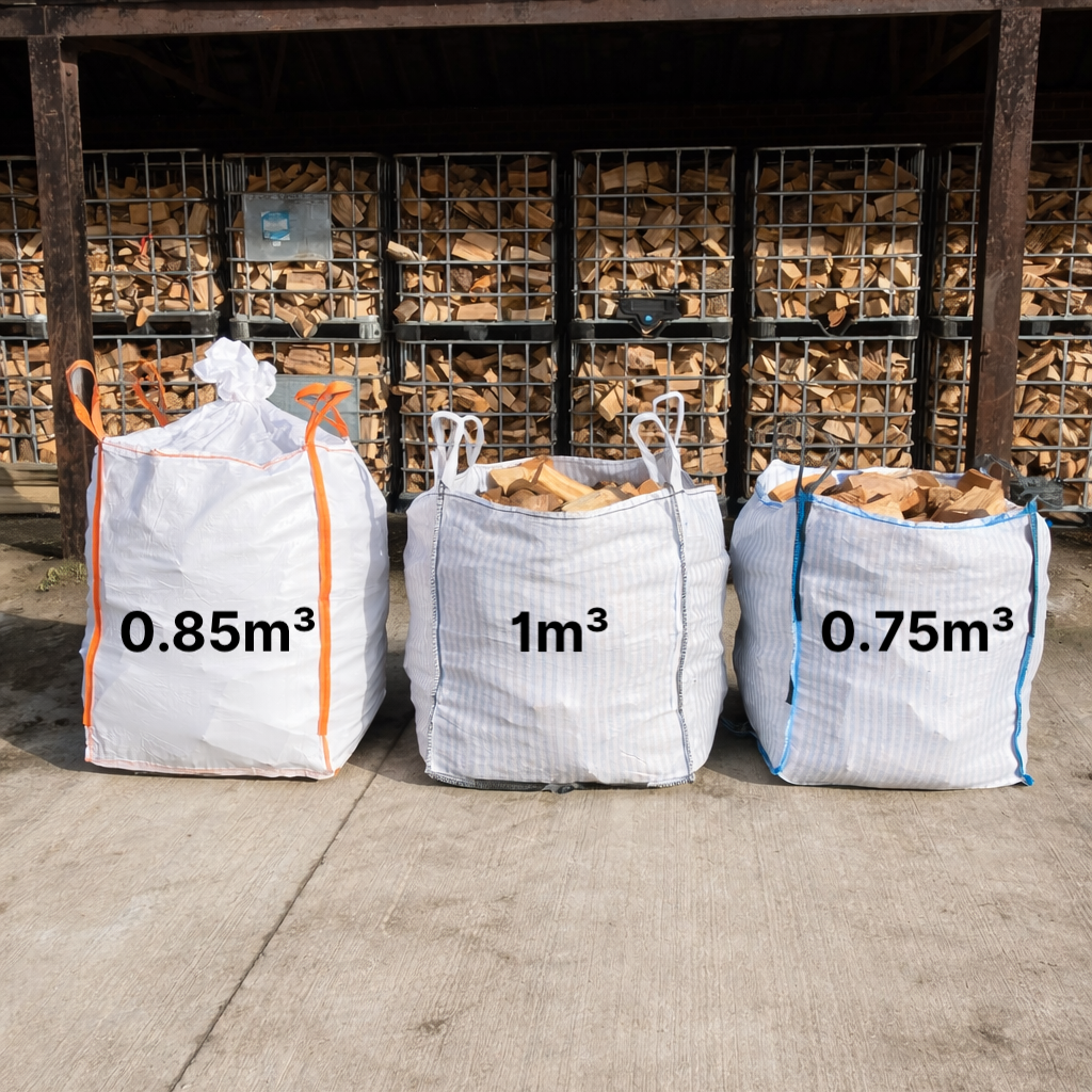 0.85m³ Bulk Bag Kiln Dried Mixed Hardwood Logs (10")